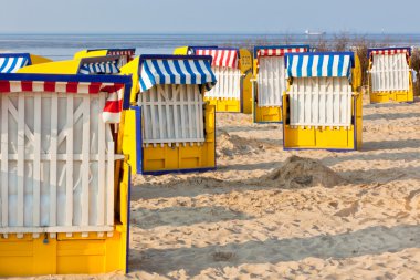 Beach chairs strandkorb in Northern Germany
